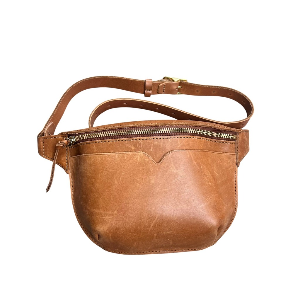 WP Standard Leather Belt Bag Tan Fanny Pack Waist Bag Brass Hardware